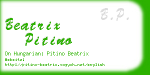 beatrix pitino business card